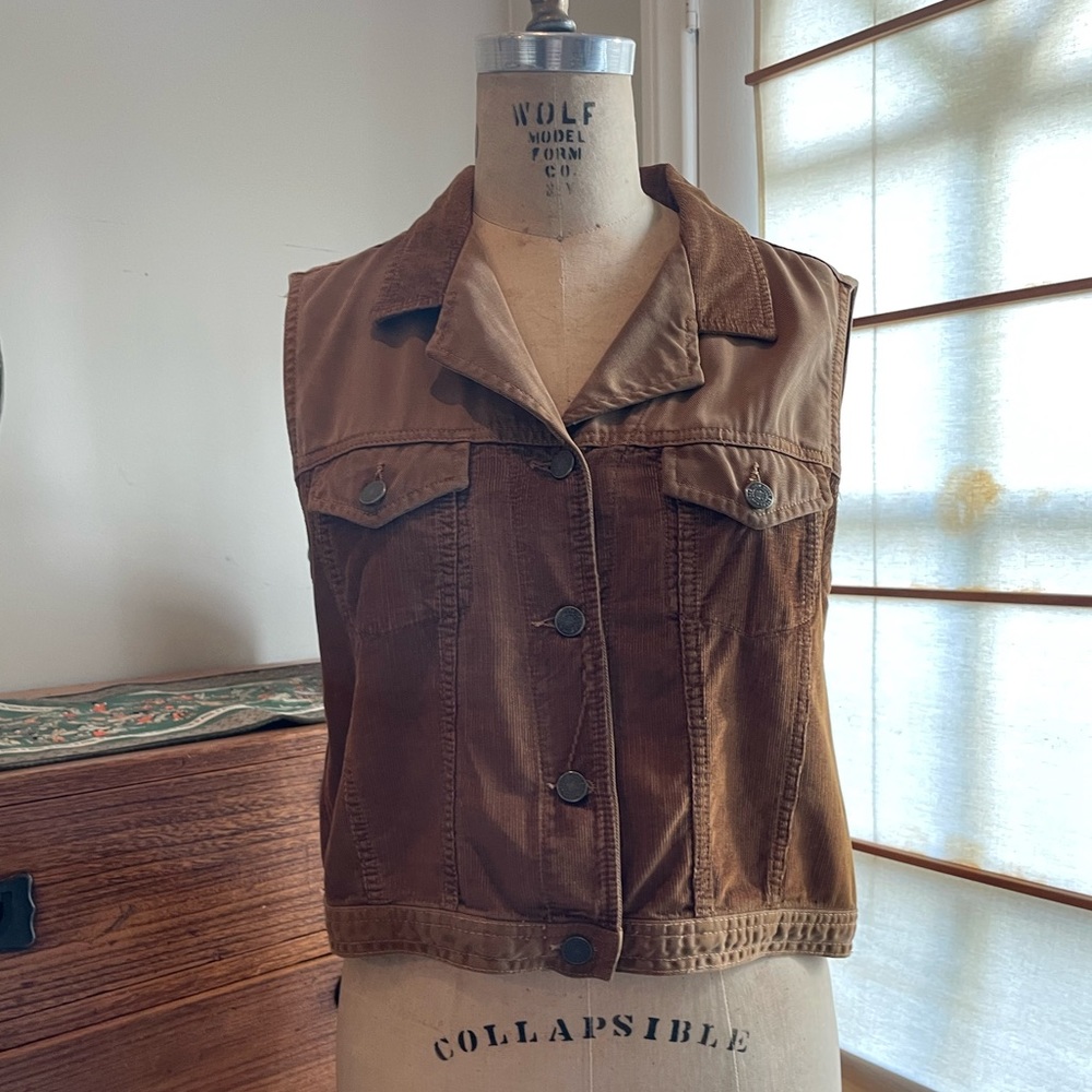 Brown Corduroy Jones New York Sport Petite Vest